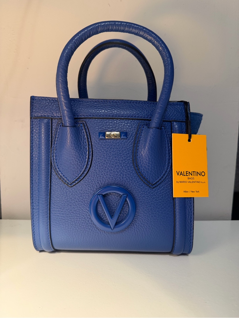Valentino Royal Blue Leather Mini Satchel